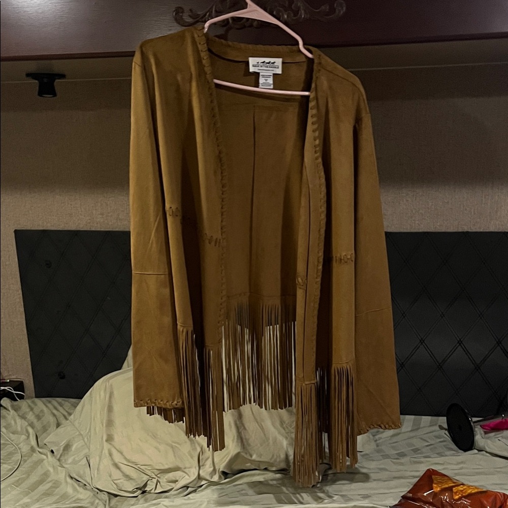Tan Fringe Women's Blazer